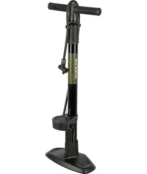 TOPEAK Pompe de sol Joeblow Mountain X avec raccord Rapidhead et manomètre numérique à LED 4 BAR/60 PSI